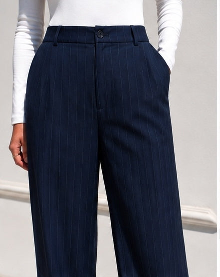 Midnight Blue Pinstripe Pant