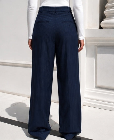 Midnight Blue Pinstripe Pant