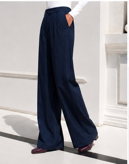 Midnight Blue Pinstripe Pant