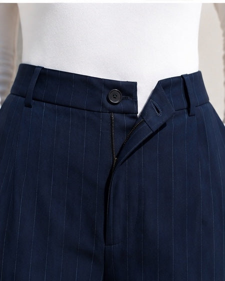 Midnight Blue Pinstripe Pant