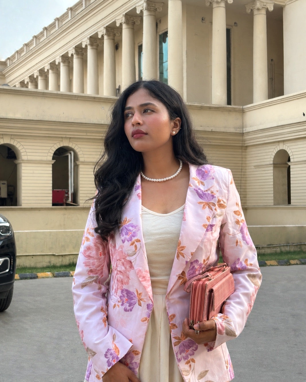 Pink Floral Blazer