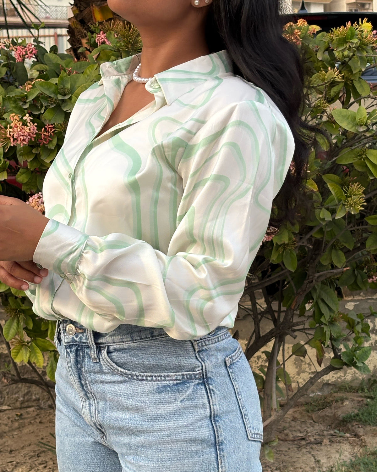 Mint Muse Satin Shirt
